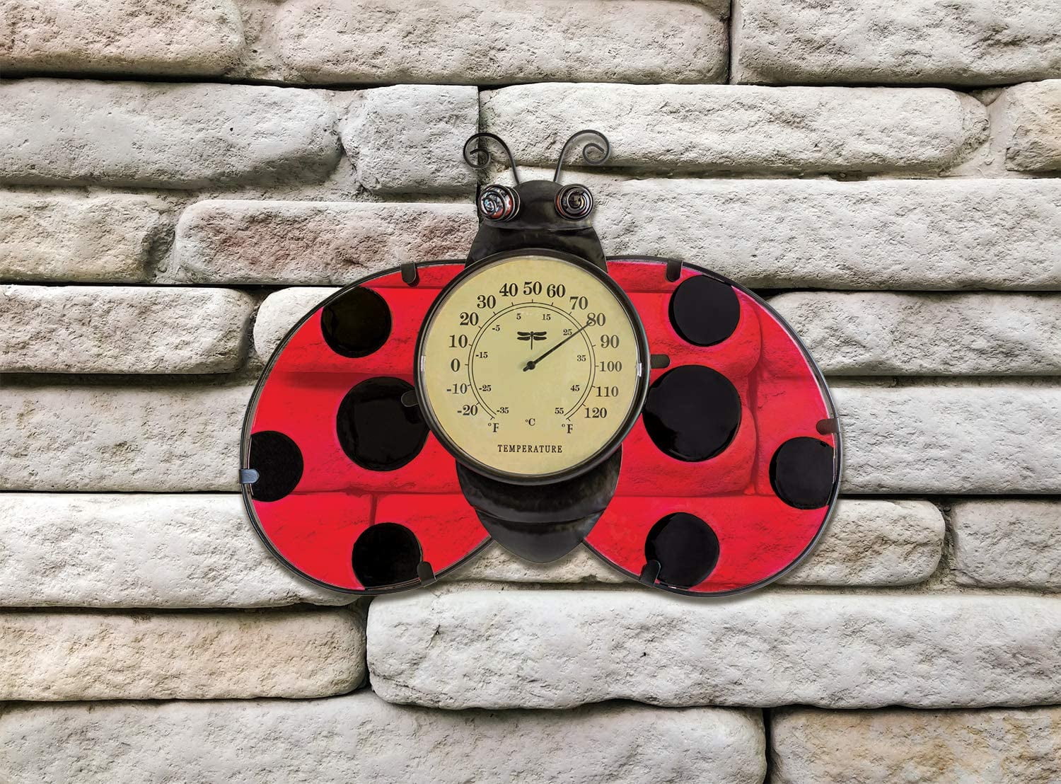 Swim Central 16" Ladybug Outdoor Garden Wall Thermometer