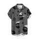 thumbnail image 1 of Mens Manga Corta Botón Abajo Camisas, Navidad Impreso Turndown Cuello Blusa, Top de Moda Casual, 1 of 3
