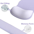 thumbnail image 4 of Set de Pad para Ratón y Reposa Muñecas para Teclado G JGOO Ergonómico Morado, 4 of 7