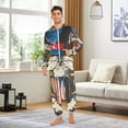 thumbnail image 4 of Beer National Flag Hat Adult Onesie Pajamas Slim Fit Christmas One Piece Suit Pjs for Women and Men Hooded Zipper, 4 of 7