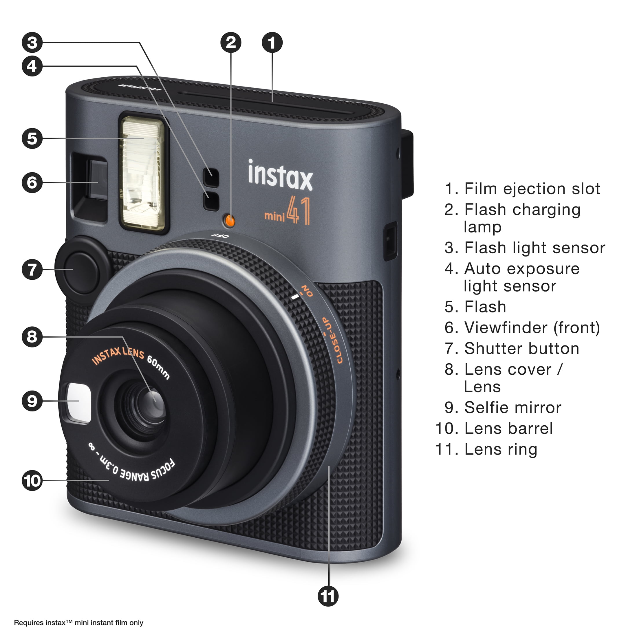 Fujifilm Instax Mini 41 Instant Camera with Bonus 10 Pack of Film (Value Pack)