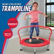 Mini Folding Trampoline, 36 Inch Diameter, For Kids 3+, by MinnARK