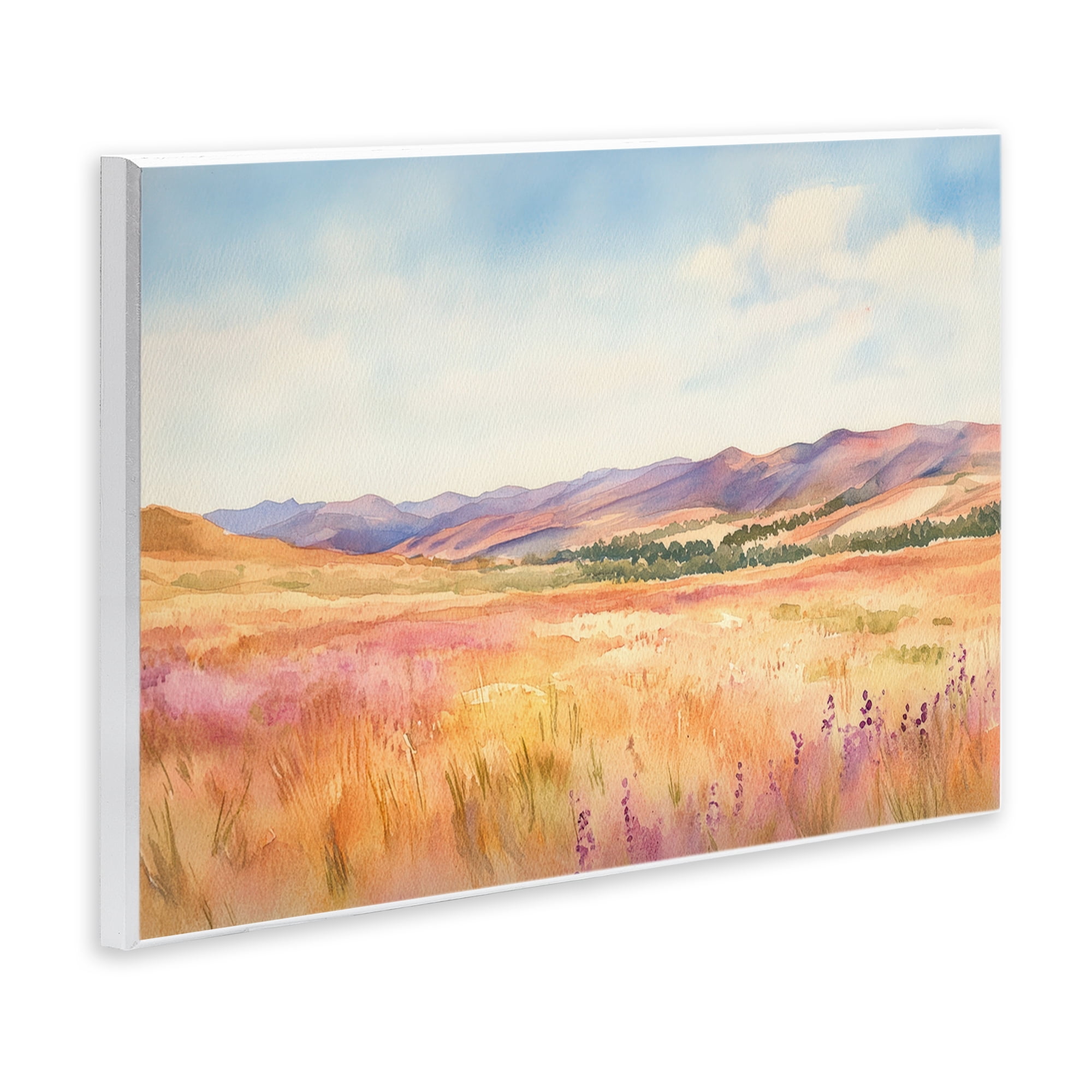 Stupell Industries Pastel Valley Panorama Wall Plaque Art, design by Petal Prints Design