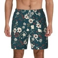 thumbnail image 3 of Uemuo Vintage Floral Pattern Mens Swim Trunks Quick Dry Board Shorts with Mesh Lining, Stretch Beach Shorts Quick Dry No-Chafing Board Shorts-X-Large, 3 of 9