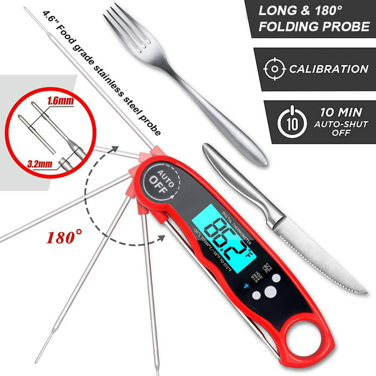 SUGIFT Waterproof Digital Instant Read Meat Thermometer Folding