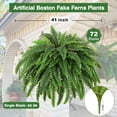thumbnail image 3 of Faux Ferns for Outdoor Planter, Large Artificial Boston Ferns for Outdoors, UV Resistant Faux Ferns for Planter, Real Touch Greenery for Porch & Garden, 3 of 14