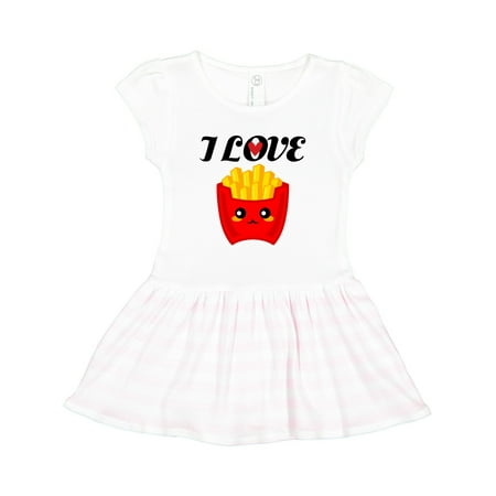 

Inktastic Fry Lover I Love French Fries Gift Toddler Girl Dress