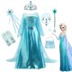 thumbnail image 2 of Vestido de princesa Elsa para niñas, disfraces de fiesta de graduación de carnaval, vestido de manga larga para niños, ropa de Reina de la nieve congelada, Vestidos5-6T Gao Jinjia LED, 2 of 2