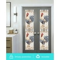 thumbnail image 5 of Window Privacy Film Retro Rooster Stained Glass Window Film Decorative Sun Block Window Cover Striped Farmhouse Watercolor Animals Window Clings Static Adhesive Sticker for Bathroom 17.7"x78.7", 5 of 6