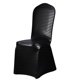 thumbnail image 1 of Pu cuero elástico estiramiento slipcover comedor silla cubierta negro negra Sunnimix Cubierta de la silla del comedor, 1 of 8