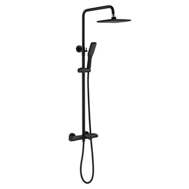 Heavy Rainfall Stainless Steel Shower Bar with Hand Sprayer in Matte ...