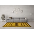 thumbnail image 3 of Ahgly Company Indoor Rectangle Abstract Yellow Modern Area Rugs, 3' x 5', 3 of 4