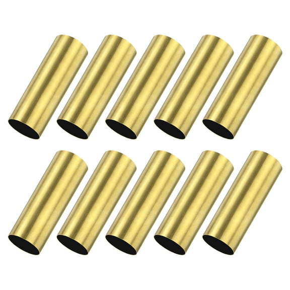 10-Pack 30mm Brass Round Tube, 10mm OD 0.2mm Wall Thickness Short Brass Seamless Tubing for DIY Crafting/Decorating