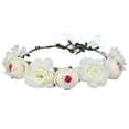thumbnail image 1 of Corona Floral Corona Diadema Guirnalda Diadema para Boda Festival Fiesta Vacaciones Fotografía Accesorios Blanco, 1 of 5