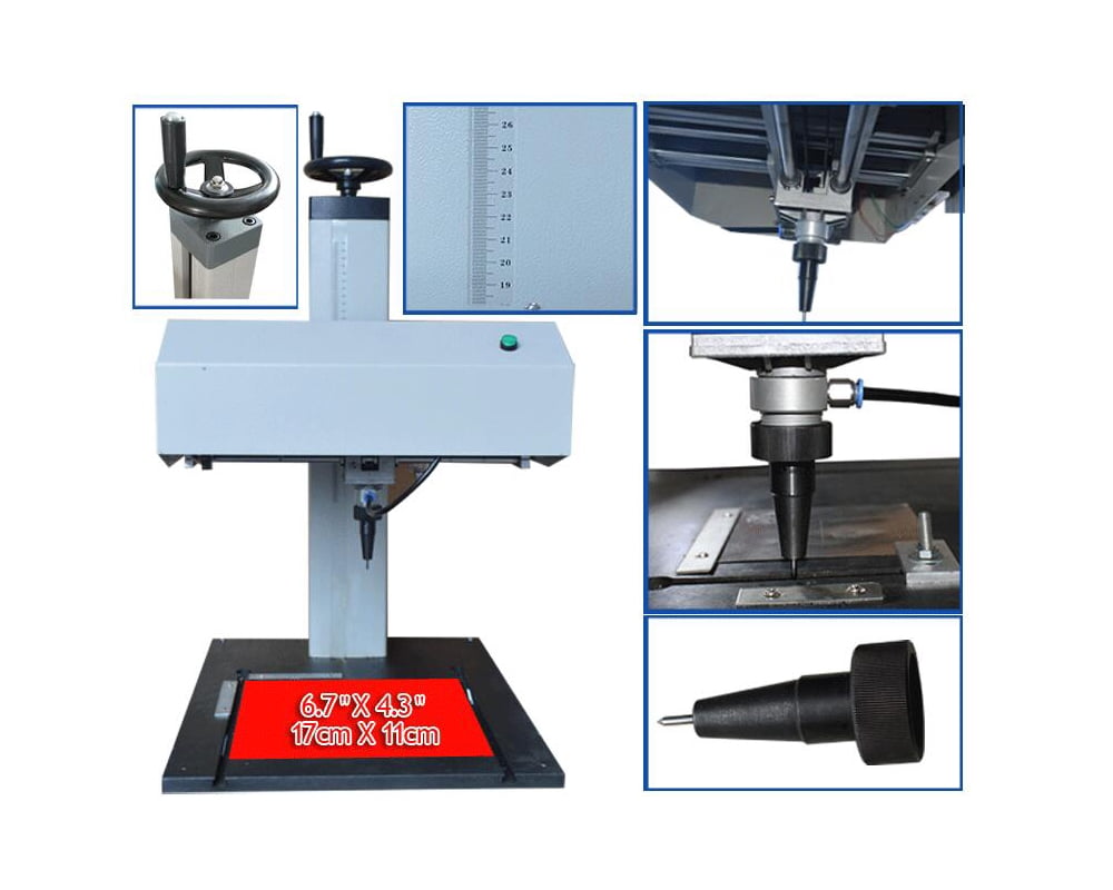 EQCOTWEA Pneumatic Marking Machine Metal Engraving Machine Metal Tag Marking Machine 1711 Type 110V