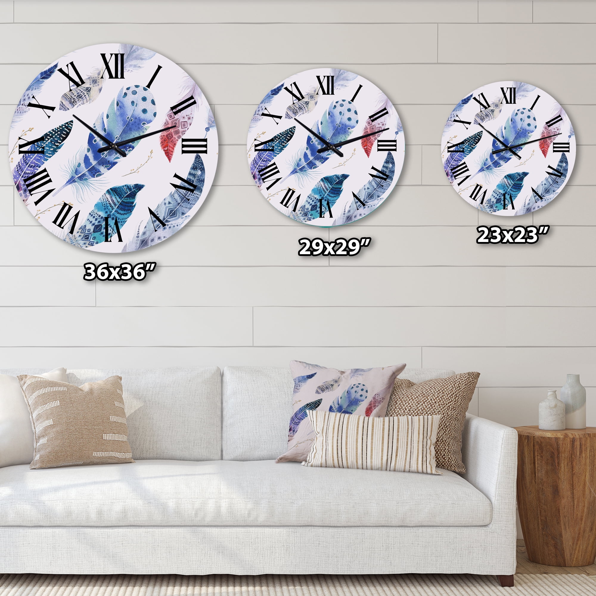 Designart 1 in Quartz Bohemian Wall Clock