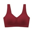 thumbnail image 2 of CENGNIAN No Boundaries Women's Push Up Wireless Sports Bras,Womens Seamless Anti Sagging Underwear,Full Coverage Supportive Fit Bras For Ladies,Wine,Size L, 2 of 9