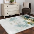 thumbnail image 3 of Vintage Oil Light Area Rugs 2.7'x5', Washable Small Throw Rugs for Kitchen Bedroom, Spring Flowers Leaves Candles Country Indoor Outdoor Rug Non-Slip Low Pile Carpet Runner Reversible Floor Mats, 3 of 8