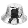 thumbnail image 1 of Miangastore Silver Mirror Disco Bucket Hat for Women with Glass Cloth Material and Reflective Surface Suitable for Parties, 1 of 8