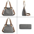thumbnail image 2 of Canvas Handbag for Women Cloth Tote Shoulder Purses Hobo Casual Crossbody Bag Large Top Handle Shopper Bag, 2 of 7