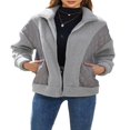 thumbnail image 1 of Veste en Polaire Confortable pour Femmes avec Manches Longues et Patchwork Matelassé, 1 of 9