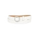 thumbnail image 1 of Cinturones de mujer INSPIRE CHIC con hebilla de metal en forma de O, cinturón delgado sin poros para tallas grandes, color blanco, 1 of 1