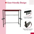 thumbnail image 6 of COBANA Grill Gazebo 8’by 4.6’ Outdoor Patio BBQ Canopy with Single-Tier Soft Top and Metal Shelves, Red, 6 of 8