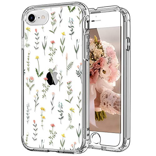 Icedio Iphone Se Case Iphone 8 Case Iphone 7 Case With Screen Protector Clear Tpu Cover With Flower Garden Patterns For Girls Women Shockproof Protective Phone Case For Iphone 7 8 Se2 Walmart Com Walmart Com
