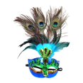 thumbnail image 3 of Peacock Feather Mask Halloween Club Decorative Comfortable Facial Cover Mask PVC Composite Cloth, 3 of 10