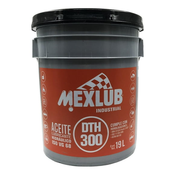 Cubeta de ACEITE Hidráulico MEXLUB DTH300 19L ISO VG 68