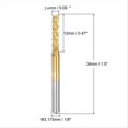 thumbnail image 2 of 10PCS Titanium Coat Carbide For PCB Machine, 1/8 Inch Shank 2.4Mm, 2 of 5