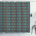 thumbnail image 1 of Aztec Shower Curtain, Tribal Motif Pattern with Indigenous Primitive Shapes Stripes and Triangles Print, Fabric Bathroom Set with Hooks, 69W X 75L Inches Long, Multicolor, by Ambesonne, 1 of 3