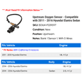 thumbnail image 2 of Upstream Oxygen Sensor - Compatible with 2011 - 2016 Hyundai Elantra Sedan 2012 2013 2014 2015, 2 of 2