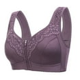 thumbnail image 2 of YHAJDS Women Plus Size Bra,Large Size No Underwire Bras,Wireless Bra,Everyday Bras,Plus Size Soft Comfortable Wide Shoulder Strap Front Zipper Seamless Breathable Bras, 2 of 4