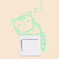 thumbnail image 2 of Pegatina de gato que brilla en la oscuridad, pegatinas luminosas para habitación de niños, decoración del hogar, pegatina para interruptor de encendido y apagado de dibujos animado, 2 of 3