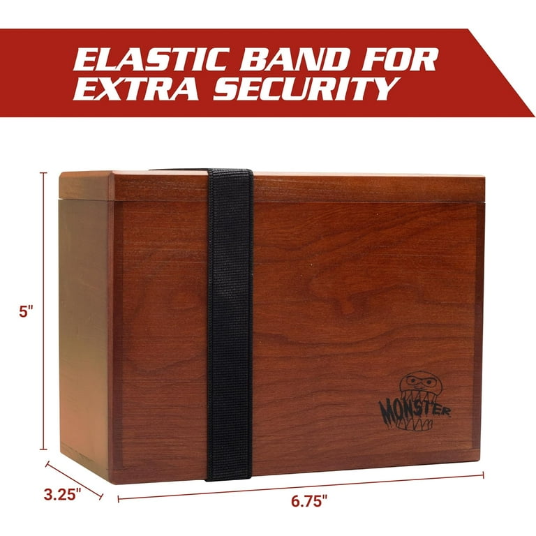 yugioh wooden card chest M01D Wooden Deck & Counter Box for Deck Protector storage Trading Cards TCG  Ultra Pro Sleeve MTG Magic YGO Yugioh EDH Commander Arkham Horror FaB main image 0