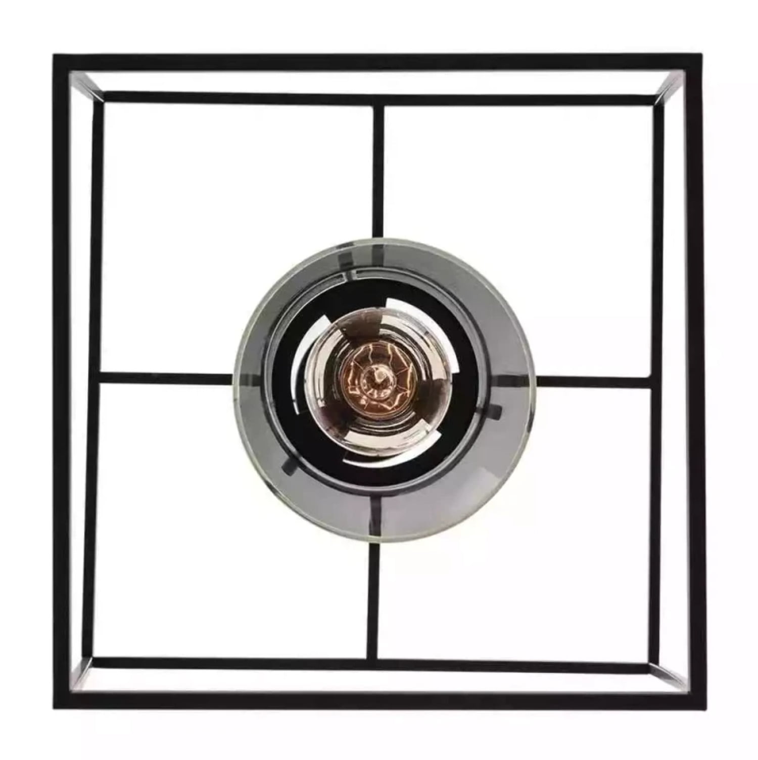 Open Box Monteaux Lighting 12 in. 1-Light Black Pendant Light Fixture w/Clear Glass