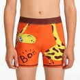 thumbnail image 4 of HAOTAGS Boys Swimsuit Sets,Quick Dry Brethable Giraffe Print Swim Trunks With Cap Set Orange 11-12, 4 of 6