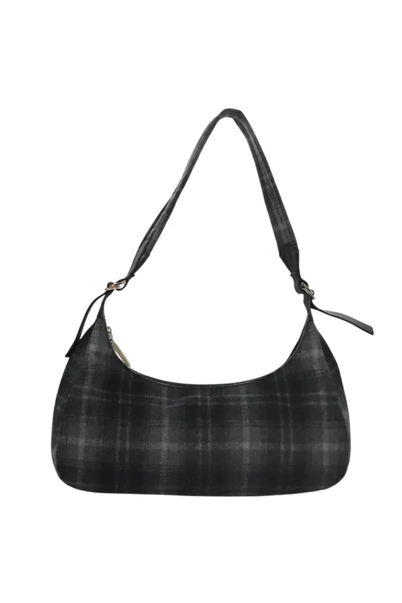 Pre-Owned Salvatore Ferragamo Shoulder Wool Gray Wool Shoulder Bag Bag