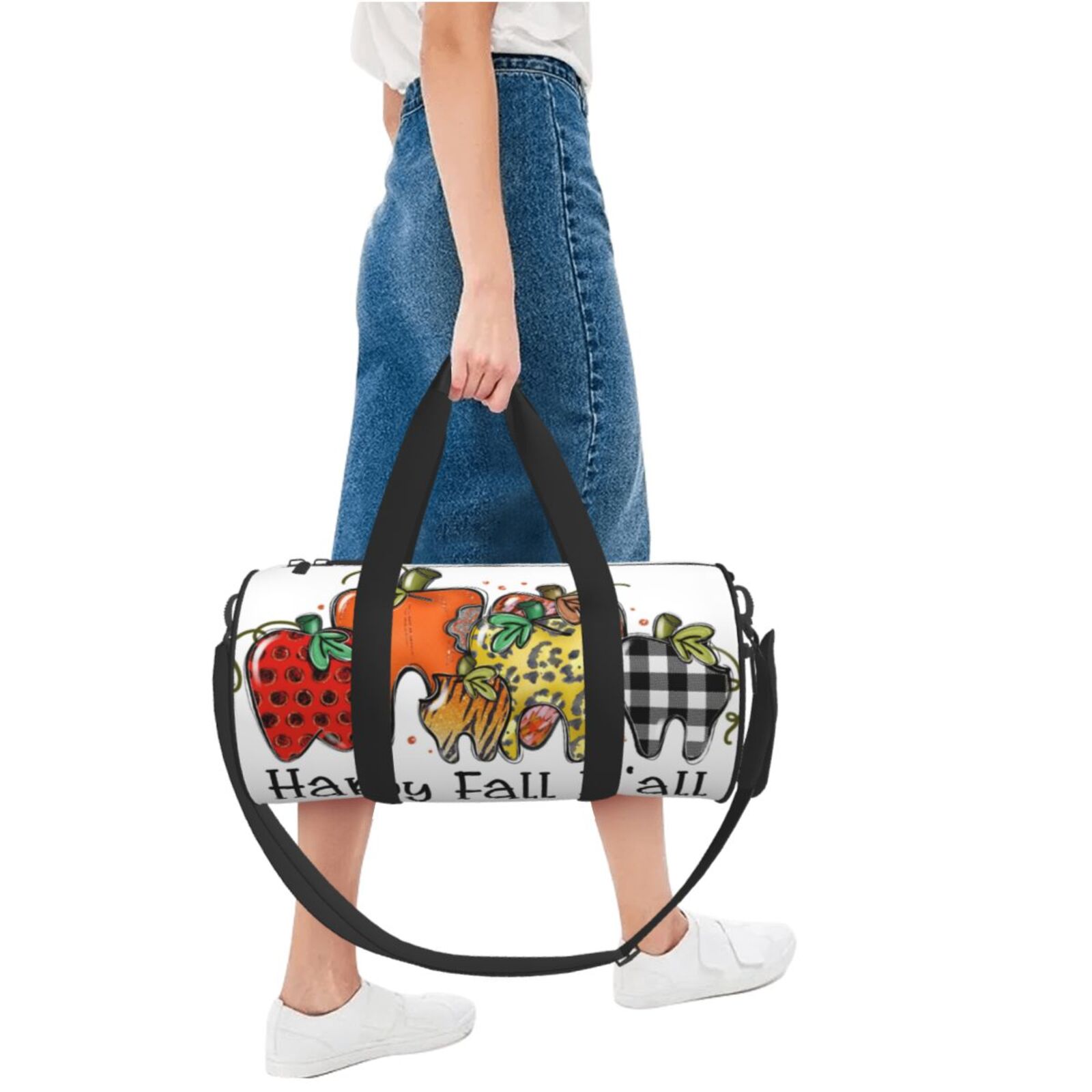 Vsdgher It'S Fall Y'All 45L Foldable Duffel Bag, Sports Gym Bag,Overnight Bag, Portable Weekender Bag for Airplanes