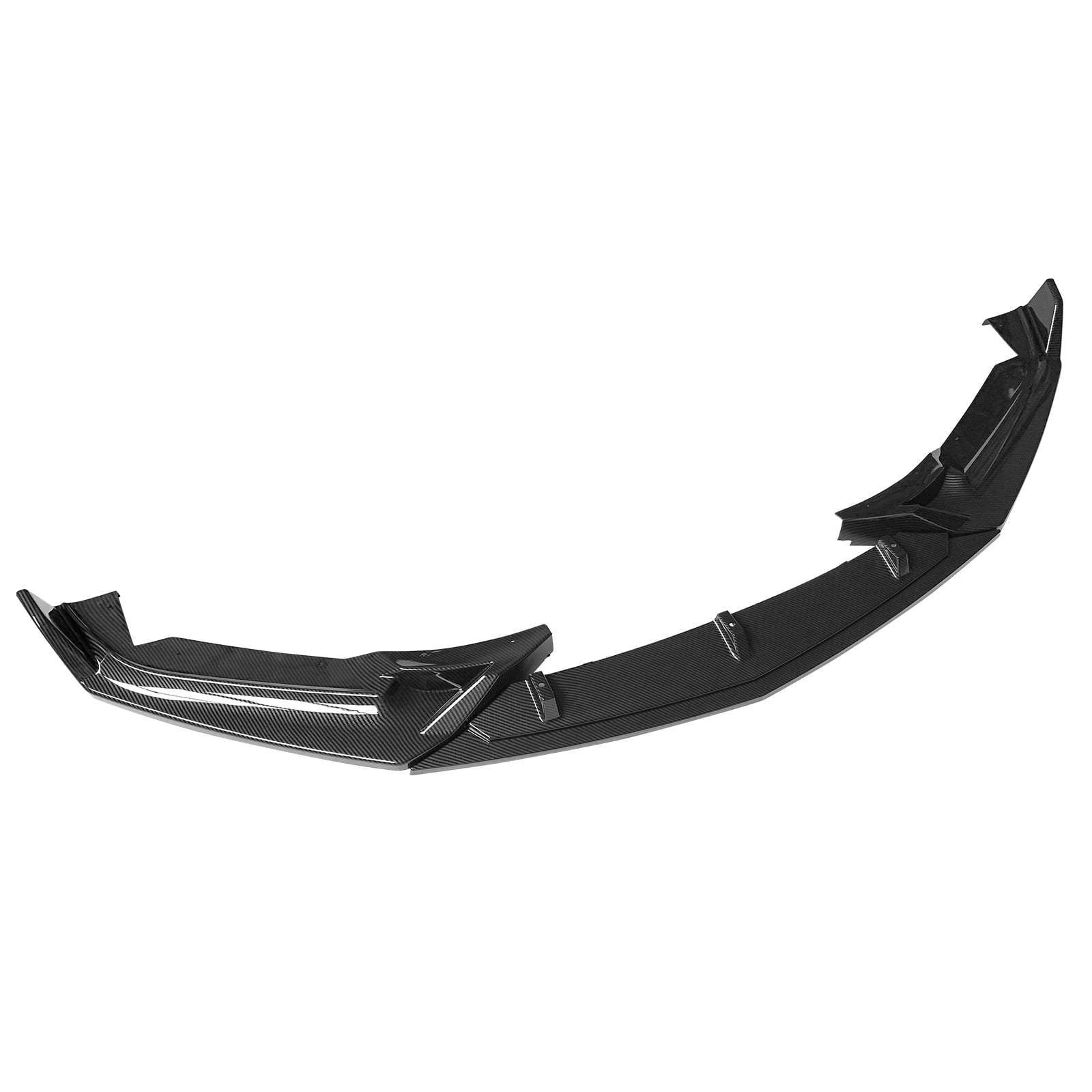 Ikon Motorsports Compatible with 2020-2024 Cadillac CT5 Premium Luxury/Luxury 3PCS Front Bumper Lip IKON Style PP Carbon Fiber Print