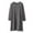 #100-Gray, variant on Cozy Solid Color Brushed Flannel Nightgown with Round Neck and Long Sleeves for Women Loose Fit Mid-Calf Sleepwear