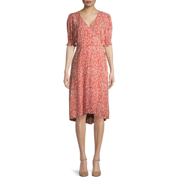 Time And Tru Women’s Woven Wrap Dress - Walmart.com