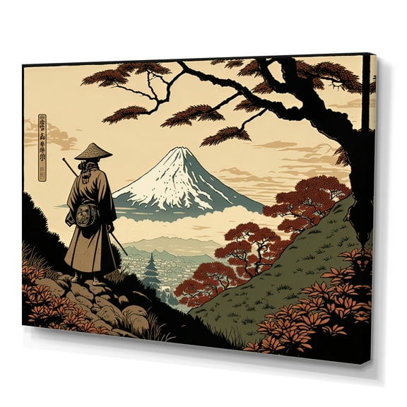 Designart Samurai In Japon I Canvas Wall Art