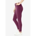 thumbnail image 3 of Woman Within Plus Size Tall Stretch-Cotton Knit Pull-On Leggings, 3 of 5