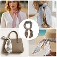 thumbnail image 5 of Unique Bargains 1 Pc Silk Scarf Retro Neck Scarf Black White Brown, 5 of 5