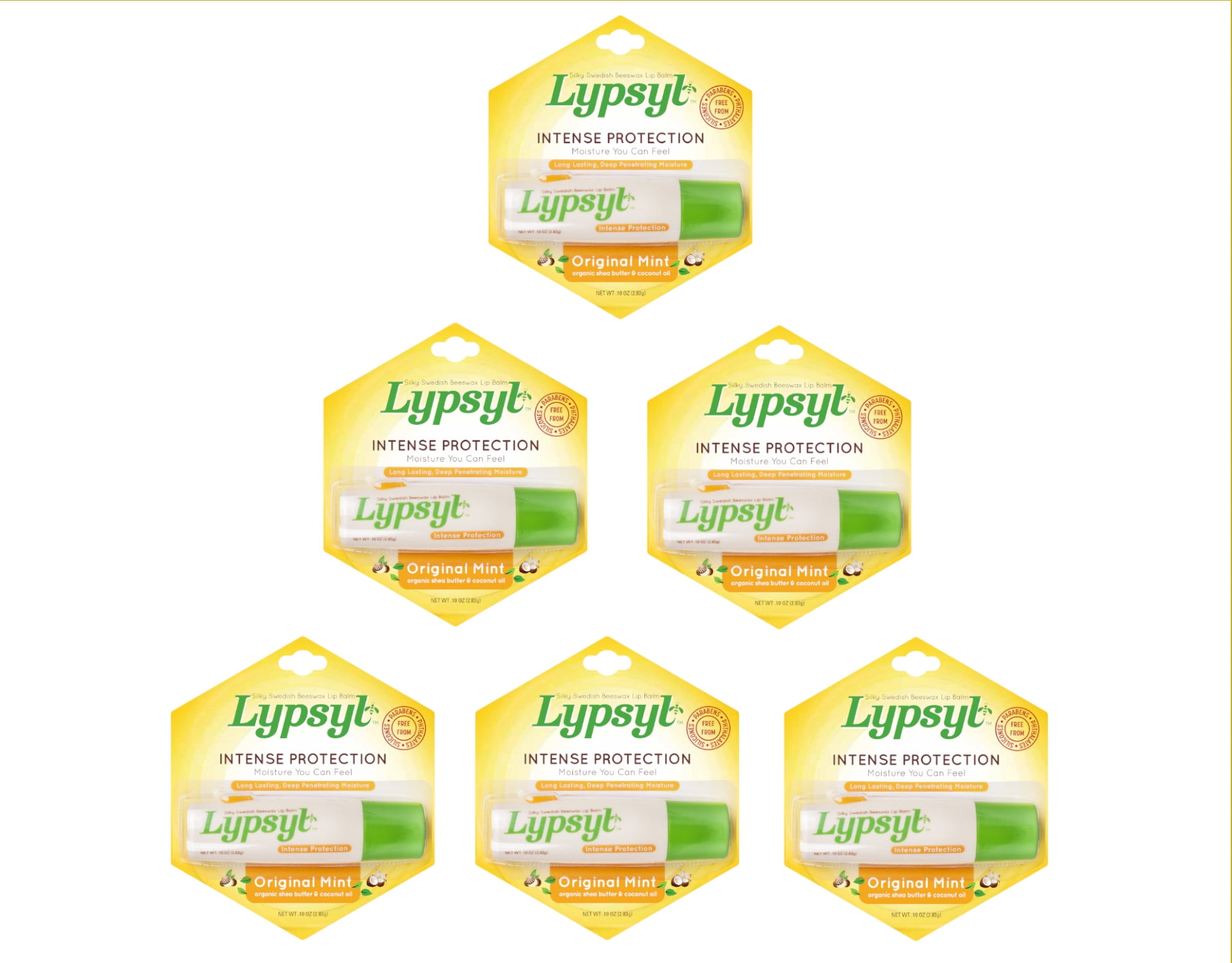 CASE OF 6 - LypSyl Intense Protection LypMoisturizer Original Formula 0.1 oz by Lornamead