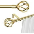 thumbnail image 1 of shiyou-Gold Tringles à Rideaux 84-120 Pouces, Ensemble de Tringles Réglables avec Embouts de Cage Torsadée, Tringle à Rideaux Robuste de 5/8 Pouces de Diamètre pour Patio Extérieur, Porte-Fenêtre Coulissante, Diamètre 5/8 Pouces, 1 of 4