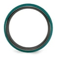 thumbnail image 2 of Edward Mirell Black Ti Domed Anodized Teal 6mm Band, 2 of 5