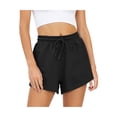 thumbnail image 2 of Women Summer Sweat Shorts High Waist Drawstring Athletic Shorts Comfy Sports Running Shorts with Pockets, 2 of 9